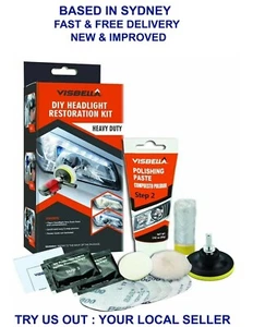 VISBELLA Car Vehicle Motorcycle Headlight Lamp Lens Cleaning Restoration DIY KIT - Picture 1 of 3
