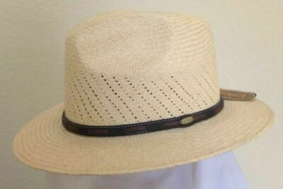 Nuevo Sombrero Scala Hombres Panamá Paja Fedora L * Safari Sol Sombra Ventilado Golf Gratis Gorra Foto 1 de 4
