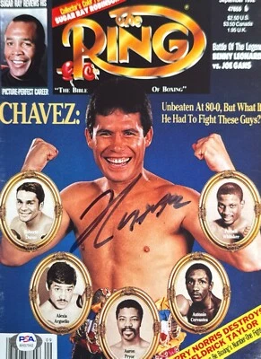 Julio Cesar Chavez Signed 8x10 Boxing Photo PSA AH37942 - Image 1 of 2