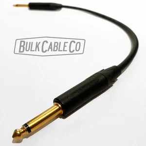 CABLE DE GUITARRA/INSTRUMENTO MOGAMI 2524 1 FT - ENCHUFES NEUTRIK RECTOS DORADOS - Imagen 1 de 7