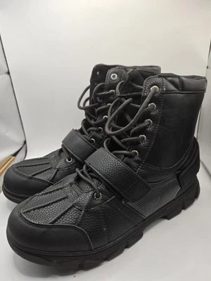 Новый черный кожаный Nautica туризм дождя ботинки размер 10. штапель вверх и шнурки. Новый... - Изображение 1 из 4