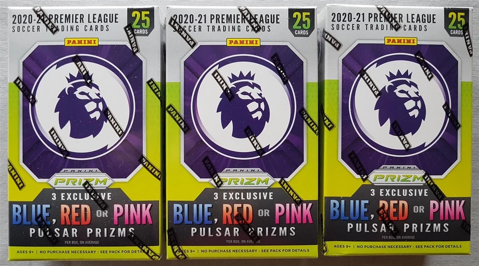 Panini Premier League EPL Prizm 2020-21 Opened 21 Cards 1 Red 2 Blue Iced Cards