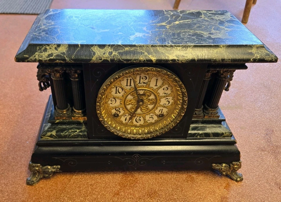 Reloj antiguo E. Ingraham Co. Bristol Conn. EE. UU. para piezas, reparación ROJO 40% Foto 1 de 4