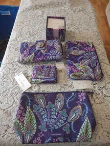 Vera Bradley Batikblätter Turn Style Geldbörse mit 4 passenden Accessoires Neu mit Etikett - Bild 1 von 10