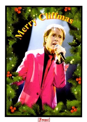 OWN Cliff Richard Christmas Card c/w envelope Merry Cliffmas