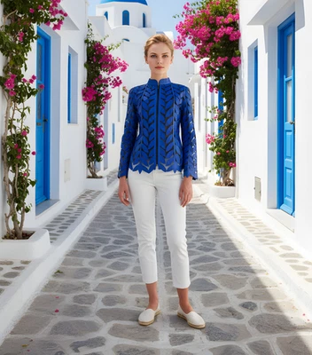 Jaqueta de couro feminina de couro feminina de couro todas as cores - Imagem 1 de 4