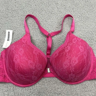 Sutiã maternidade maternidade 36DD sutiã de enfermagem moldado rosa renda sexy - Imagem 1 de 4
