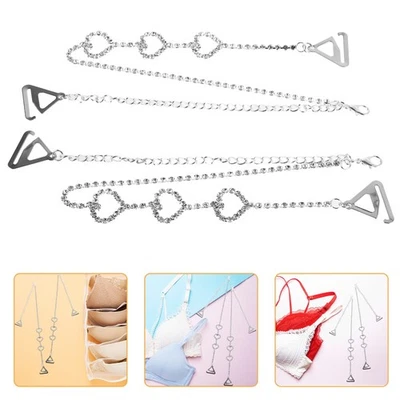  1 paio di cinturini per reggiseni anti-slip regolabili con cinghie reggiseno - Immagine 1 di 4