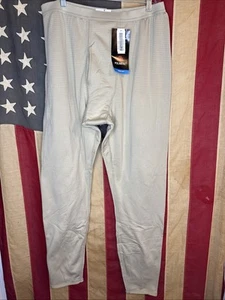 New Large Long Military Thermal Fleece Brown Men Pants Waffle Knit 6964 - Picture 1 of 4