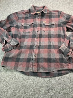 Camisa Chaqueta Orvis Para Hombre XL Púrpura A Cuadros Manga Larga Franela Bolsillos Exterior Foto 1 de 4