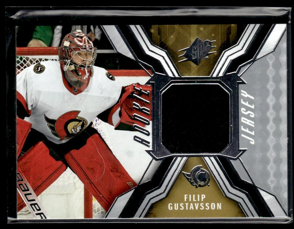 2021-22 SPx Rookie Jersey Filip Gustavsson Rookie Ottawa Senators #RJ-FG - Image 1 of 2