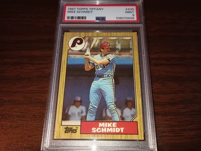 1987 Topps Tiffany Baseball #430 Mike Schmidt PSA 9 como nuevo Phillies Salón de la fama Foto 1 de 2