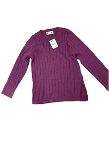 Cotton:On Kids Girls Julia Lurex Knit Top Vintage Berry Sparkle Size 8 new NWT - Picture 1 of 2