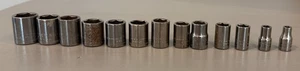 13 enchufes métricos CRAFTSMAN VINTAGE: 5-6 mm, 9-16 mm (tamaño con pieza # enumerados a continuación) - Imagen 1 de 3