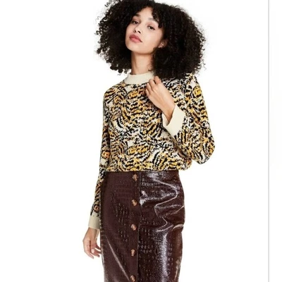 Rachel Comey Animal Print Crewneck Pullover Sweater Size XXS #New - Image 1 of 4