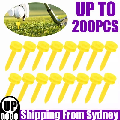 UP 200PCS 35mm Yellow golf tees-Step down Golf Nail Limit Pin Outdoor Golfer AUS - image 1 of 4