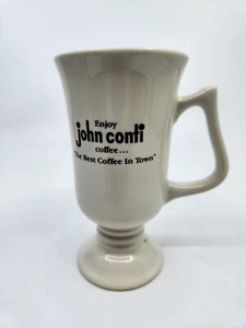 Taza de café John Conti "El mejor café de la ciudad" 5 oz 5,25" de alto usada - Imagen 1 de 8
