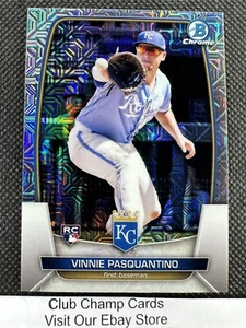 2023 #37 Vinnie Pasquantino Bowman Chrome Baseball Mojo Refractor RC Royals - Picture 1 of 2