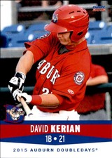 2015 Auburn Doubledays Choice #15 David Kerian Dakota Dunes South Dakota SD Card