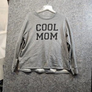 Positivitees Women's Gray Cool Mom Mother's Day Gift Mama Sweatshirt Size XL - Picture 1 of 7