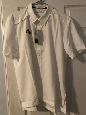 Polo Adidas Hombre Modo Juego Botón Completo BLANCO | GRIS SM Foto 1 de 3