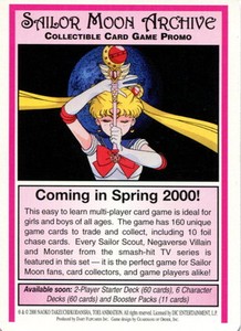 SAILOR MOON CCG 2000 DART PROMO CARD NO NUMBER SAILOR MOON ARCHIVES AN