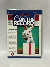 2002 Donruss Originals On The Record Materials #5 Steve Carlton (Jersey #'d/72)