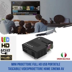Proiettore portatile Proiettore piccolo Videoproiettore HD per pc portatile - Foto 1 di 7