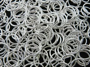 50 Pcs - 14mm Silver Plated Open Jump ring Connector Craft Findings Craft P195 - Picture 1 of 1