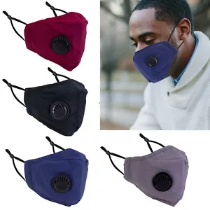 Cotton Face Mask Washable Reusable Breathable with PM2.5 Filter & Filter Pocket - Picture 1 of 29