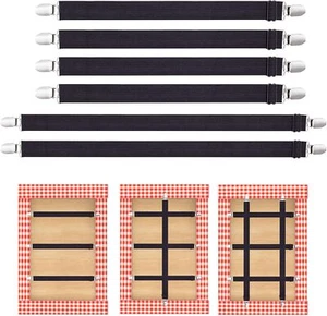 6PCS TableCloth Holder Clips Strap Adjustable Elasticity Picnic Tablecloth Clip - Picture 1 of 7