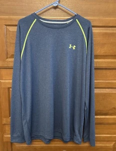 NWT Under Armour Sz XL loose mens L/S shirt blue Heat Gear 437 - Picture 1 of 5