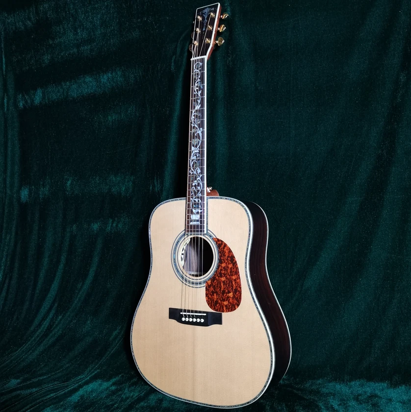 D45 Acoustic  Electric Guitar with EQ Realy Abalone Inlay Solid Spruce Top   - Image 1 of 4