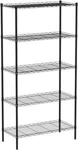EFINE 5-Shelf Shelving Unit with Shelf Liners Set of 5, Adjustable, Metal Wire S - Picture 1 of 8