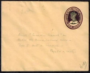 Burma Japanese Occupation Stationery 1A KGVI OVPT Type 6 In Black - Picture 1 of 1