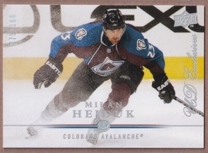 2008-09 Upper Deck Exclusives #152 Milan Hejduk /100 - Colorado Avalanche