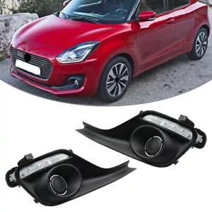 2 Pc ABS LED Car Front L+R Daytime Running Lights DRL For Suzuki Swift 2017-2023 - Picture 1 of 12