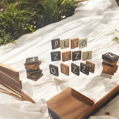 78 Jumbo 3.75”x 3.75” Azulejos Scrabble Bloques de Madera Juego Artesanía Cartas Foto 1 de 4