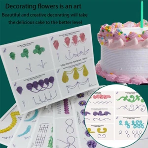 Cake Practice Drawing Board DIY Decor Piping Icing 23pcs/set Template Paper - Picture 1 of 12