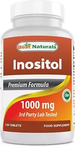 Best Naturals Inositol 1000mg 120-Tablets also called vitamin B8-Au - Picture 1 of 8
