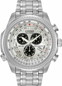 Citizen Herren Eco Drive Alarm Datum Chronograph Edelstahl Armband Uhr BL5400-52A - Bild 1 von 1