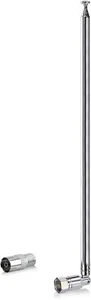 Teleskopantenne Antenne Funk FM AM UKW DAB Radio TV 75Ohm F Adapter für Yamaha - Bild 1 von 12