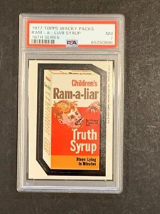 1976 1977 Topps Wacky Packages 16th Series Ram-a-Lair Syrup PSA 7 NM - Picture 1 of 2