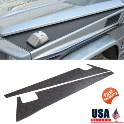 Aluminum Hood Wing Top Protectors For Benz W464 G class G500 G63AMG G550 2004-18 Foto 1 de 4