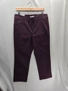 NWT Nine West Heidi Straight Pull-On Stretch Twill Elastic Waist Jeans Size-14 - Picture 1 of 9