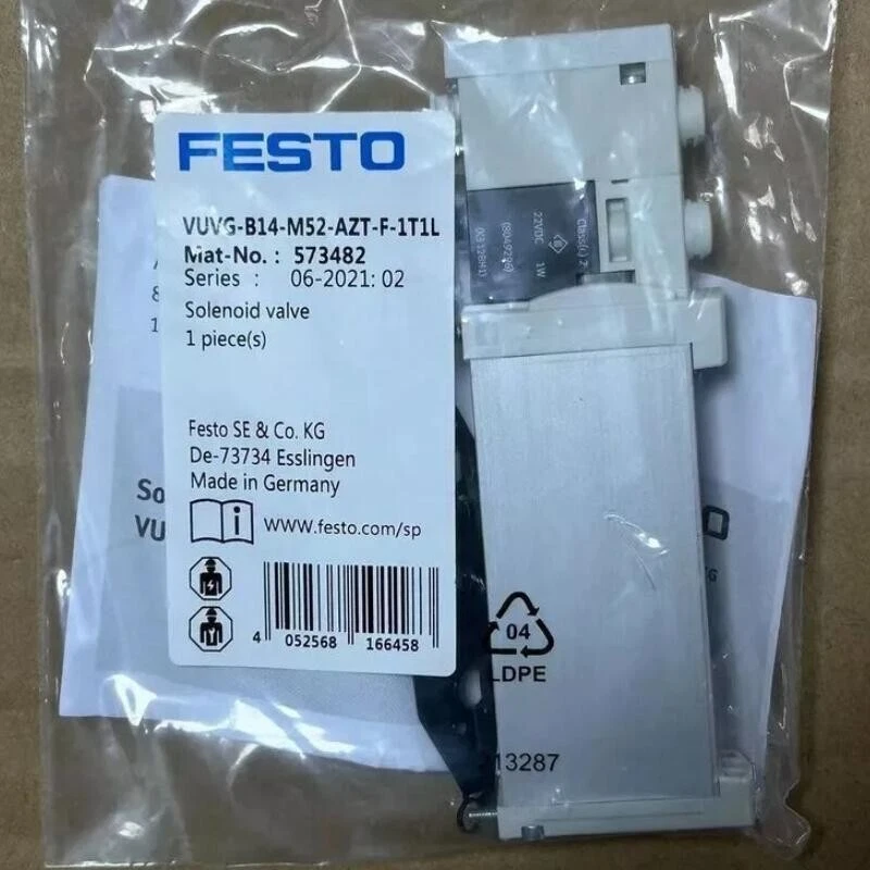 1PC NEW FESTO VUVG-B14-M52-AZT-F-1T1L 573482 Solenoid Valve - Image 1 of 1
