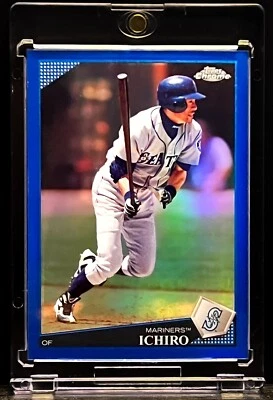 2009 Topps Chrome Ichiro Suzuki Blue Refractor /199 Mariners - Image 1 of 2