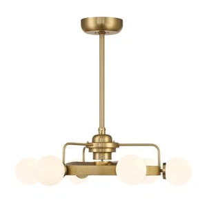 Savoy House Gibson 7-Light Fan D'Lier, Warm Brass - 30-FD-345-322 - Picture 1 of 1
