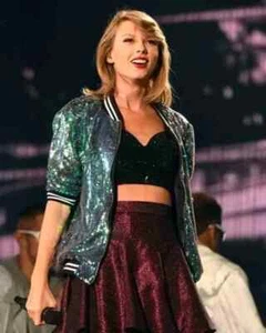 Taylor Swift Sequin Bomber Jacket - Picture 1 of 3