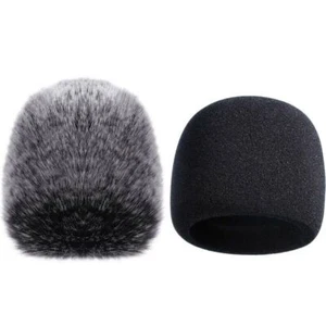 2 Pcs Soft Foam Microphone Furry Windscreen Muff Wind Cover For Blue Yeti z - Picture 1 of 6